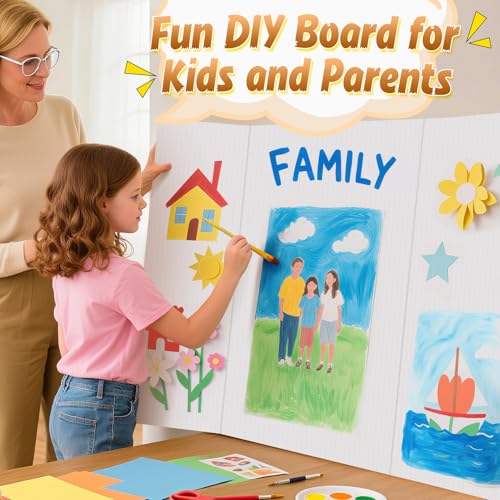 8 PCS 48" x 36" Extra Large Trifold Poster Board for School Projects - size: XL-48" x 36"