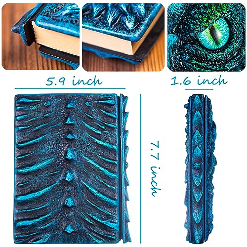 3D Dragon Eye Embossed Journal,Resin Engraving Notebook,Dnd notebook for Dragon Lovers ,Blank Paper,Hardcover Travel Notepad for Writing,Sketchbook,Collection,Gift,Decoration A4 and A5 Size (A5-Blue) - color: A5-Blue
