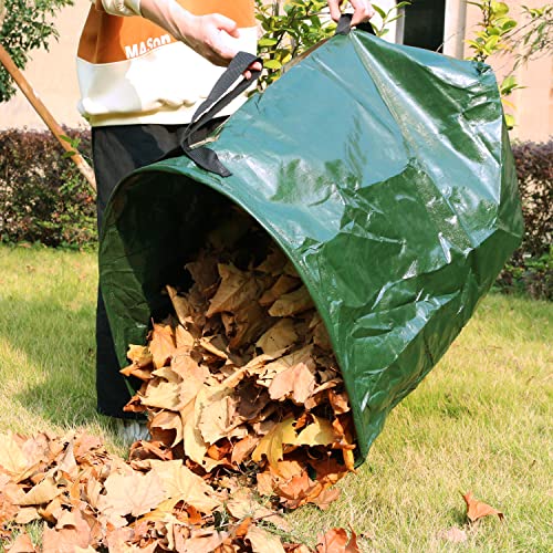 Gardzen 2 Pack 53 Gallon Dustpan Style Yard Waste Bags Reusable