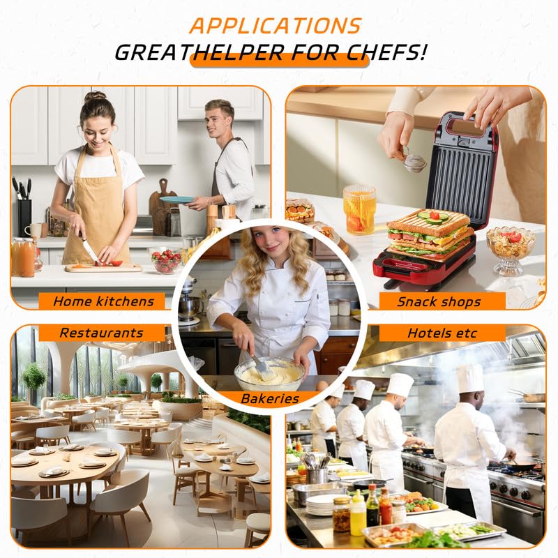 8-Channel Digital Kitchen Timer, Commercial Stainless Steel with Large LCD, Loud Alarm, 99H Memory, Waterproof Timer for Restaurant, Baking, Home