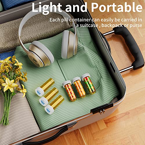 Urekt Empty Plastic Medicine Pill Bottles with Child Resistant Caps (12 Pack), 8 Dram Small Prescription Vial Medicine Containers Travel Pill Bottles Clear Pill Case Organizers - size: 8 Dram (12 Pack)