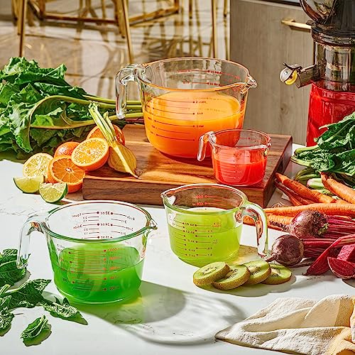 8 Cup Large Glass Measuring Cup - Kitchen Mixing Bowl, Liquid Measure Cups