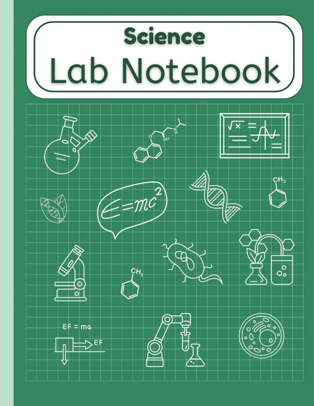 Science Lab Notebook: Laboratory Notebook with Numbered Science Grid Pages