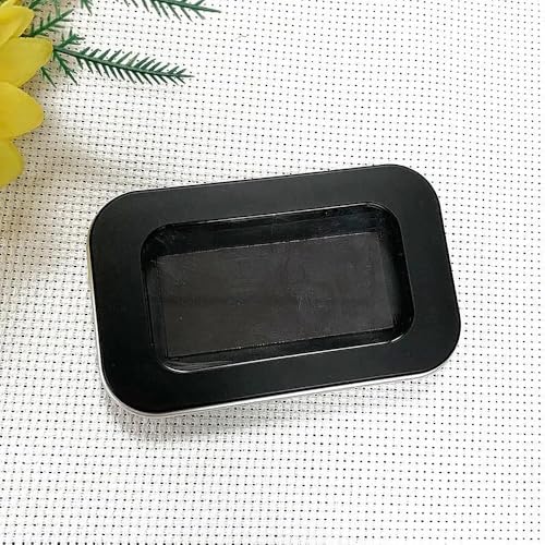 Magnetic Sewing Needle Case - Portable Black Embroidery Needle Organizer Box, Secure Storage for DIY Sewing & Craft Tools, Travel-Friendly (8x5x1.3 cm)