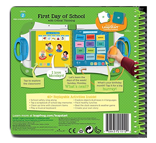 LeapFrog LeapStart First Day of School and Critical Thinking Book - color: First Day of School With Critical Thinking, size: Level 2, style: Non-3D