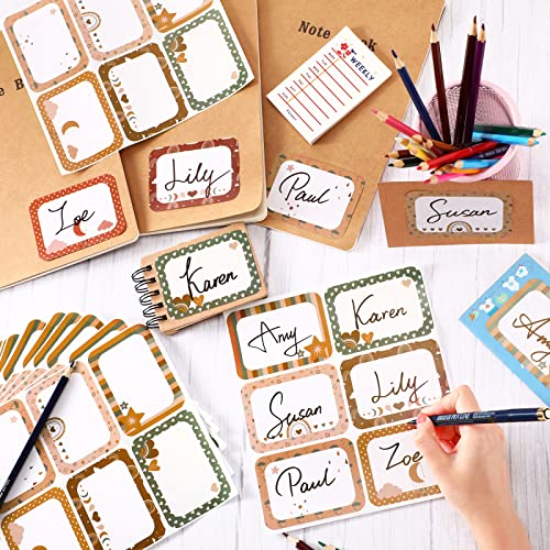 Nezyo 144 Pcs Classic Boho Name Tag Stickers for Classroom Desk Labels - style: Classic Style