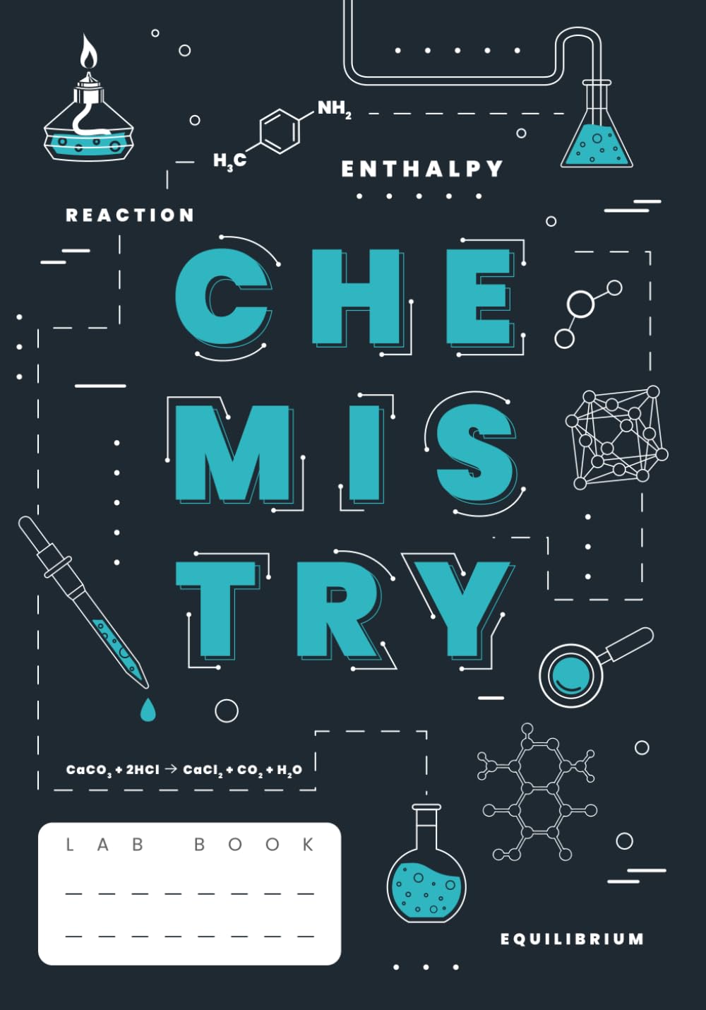 Chemistry Lab Book: Laboratory Notebook (20 Expt.) for High School, College, University & IB DP Chemistry Students, Researchers and Chemistry Teachers