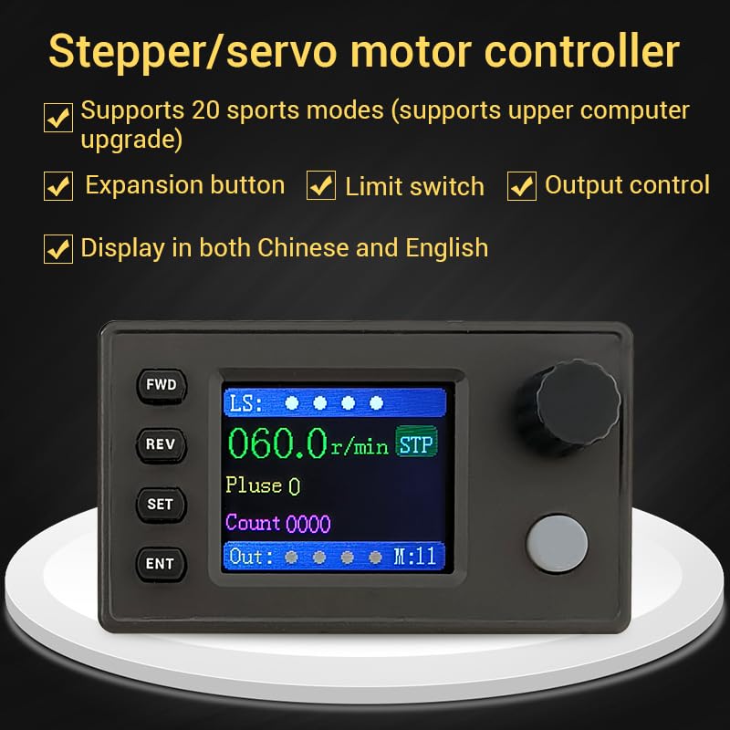 SMC05 Stepper Motor Driver Controller,Servo Motor Driver Integrated Board Forward/Reverse Pulse Speed Angle Control Module,Rotation Adjustment, Speed Regulation