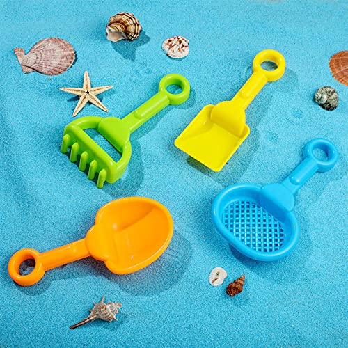 Skylety 8 Pcs Sand Shovels for Kids Beach Toys Plastic Rake Sifter,None - style: Fresh Style