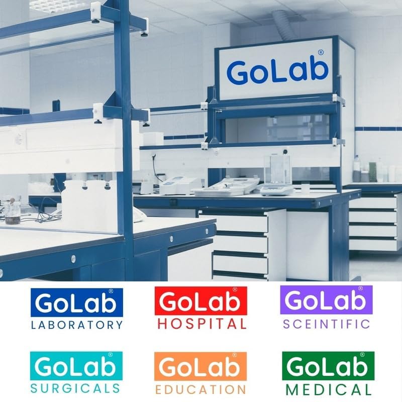 GoLab Laboratory 5 Size Lab Spatula Set β Stainless Steel & Plastic Spatulas for Powder Transfer, Mixing & Sampling β Ideal for Chemistry Labs, Research & Classroom Use