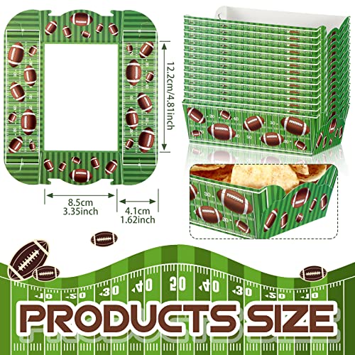 Cunhill 60 Pack Paper Food Trays 1 Lb Disposable Carnival Football - size: 1 lb, style: Football