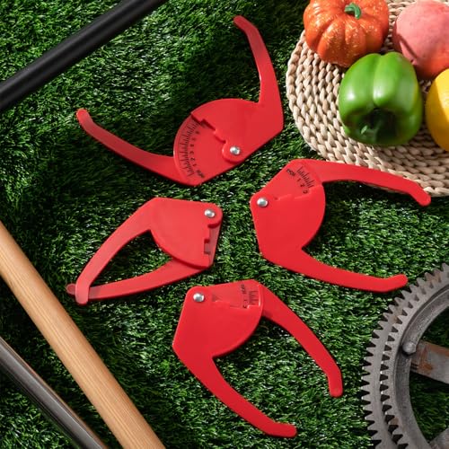 4 Pcs Plastic Pocket Caliper 7" Range Caliper Measure Tool, Red - color: Red