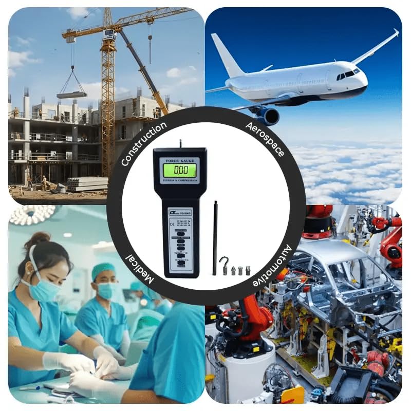 Electronic Digital Force Gauge (Range: 5000 g | 176.40 oz | 49.03 Newton) | Push Pull Force Gauge for Tension & Compression Capability | Model: FG-5000A