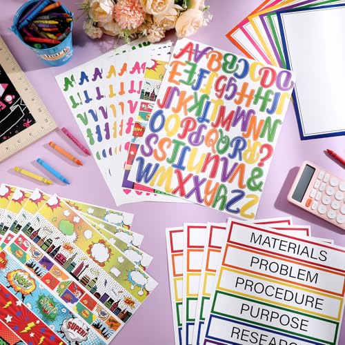 Dispowreath 96 Pcs Science Fair Board Supplies,Hero Style - style: Hero Style