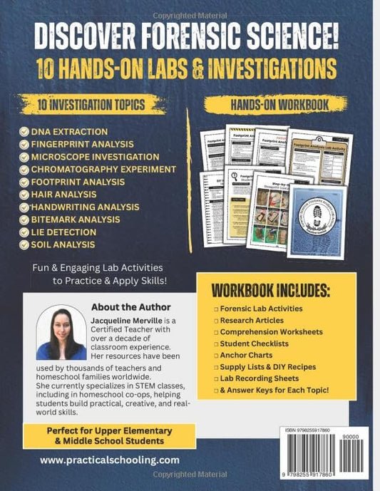 Forensic Science Workbook for Kids: Hands-On Labs & Investigations for Grades 3–8 | Complete Unit with Activities, Worksheets & Experiments