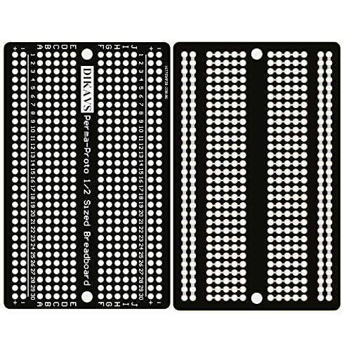 1/2 Sized Double Sided Prototype PCB Prototype Board Solder-able Breadboard for Arduino (5Pack, Multicolor) - color: 1/2 Sized Multicolor