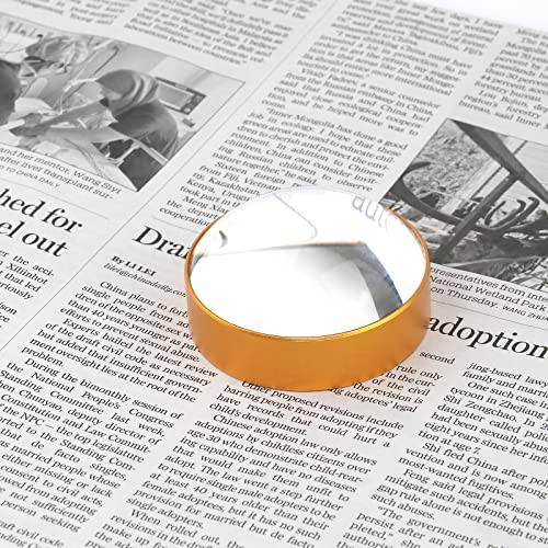 6X Paperweight Mirror Round Shape Hd Magnifying Magnifying Glass Dome Genuine Glass Paperweight Map Magnifying Glass and Reading Aid (No Handle) - color: 6x,60mm