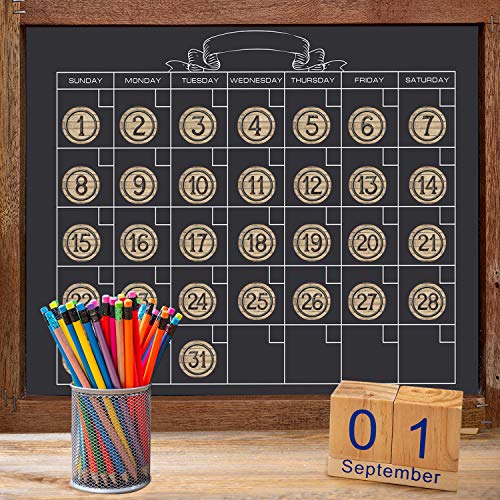 40 Pcs Circle Wood Grain Numbers Cutouts for Classroom Bulletin Board