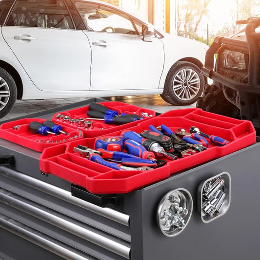WORKPRO 5-Piece Tool Organizer, Non-Slip Flexible Tool Tray Set