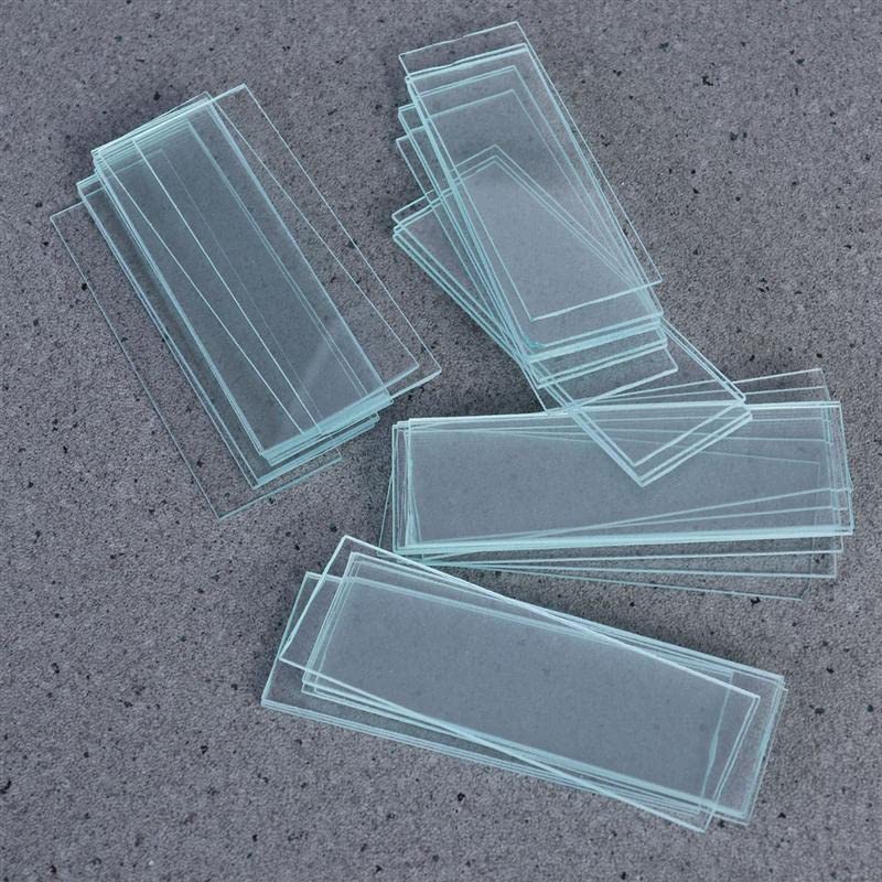Blank Clear Microscope Square Cover Glass Coverslip Slides Lab Tools Set 0.94Inch x 1.96Inch (24mm x 50mm) - style: 1 SET (100PCS)