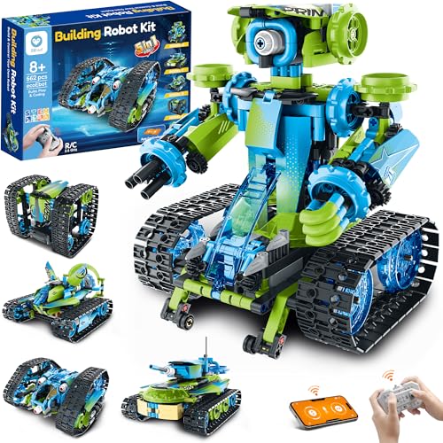 Sillbird Bundle - 2 Items Robot Car Building Kit with Remote Control Christmas STEM Gifts for Boys Ages 8-14, Technic Coding Stunt Racer Toys for Kids Birthday, Buildable 5in1 Models