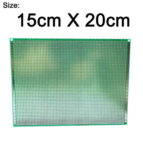 YUNGUI 15 X 20CM PCB Protoboard,2 Pieces DIY Prototype board Soldering and Electronic Printed Circuit Board - color: 15x20 Cm (B)