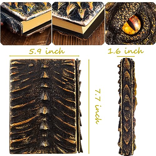3D Dragon Eye Embossed Journal,Resin Engraving Notebook,Dnd notebook for Dragon Lovers ,Blank Paper,Hardcover Travel Notepad for Writing,Sketchbook,Collection,Gift,Decoration A4 and A5 Size (A5-Glod) - color: A5-Glod