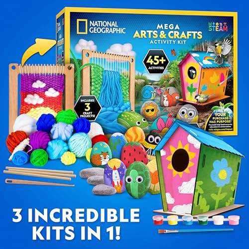 National Geographic Mega Arts and Crafts Activity Kit for Kids Ages 8-12 - style: Mega Craft Kit