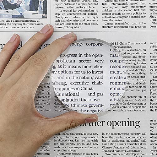 6X Paperweight Magnifying Glass Desktop Dome Magnifier 3.14in