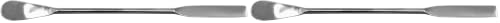 Stainless Steel Lab Spatula with Flat Square/Spoon Ends, 9" (Pack of 2) - size: 9 in. (Pack of 2)