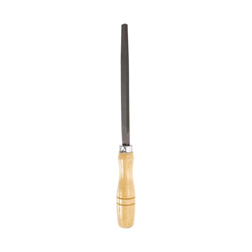 HARFINGTON Triangle Coarse Teeth Cut File 6" Double Cut Teeth High Carbon Steel Hand Rasp File Wood Handle for Metal Wood Deburring Removing - size: 6", style: Coarse