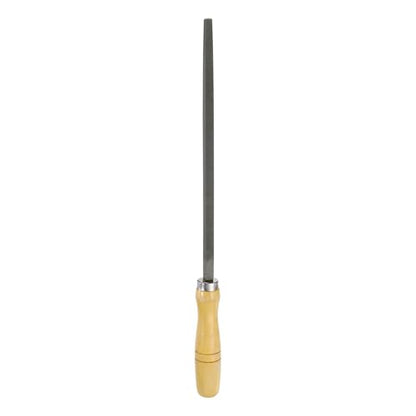 HARFINGTON 10" Square Medium Cut File Double Cut Teeth Medium Metal File High Carbon Steel T12 with Wood Handle for Metal Wood Finishing Roughing Shaping, Grey/Yellow - size: 10", style: Medium Cut