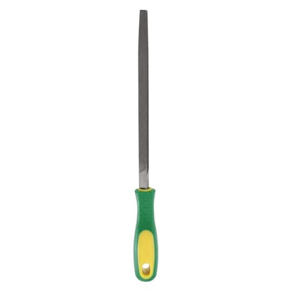 HARFINGTON Triangle Medium Teeth Cut File 8" Double Cut Teeth High Carbon Steel Hand Rasp File Plastic Handle for Metal Wood Deburring Removing - size: 8", style: Medium