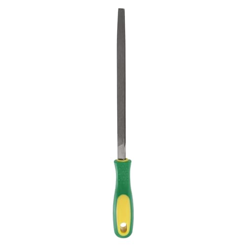 HARFINGTON Triangle Medium Teeth Cut File 8" Double Cut Teeth High Carbon Steel Hand Rasp File Plastic Handle for Metal Wood Deburring Removing - size: 8", style: Medium