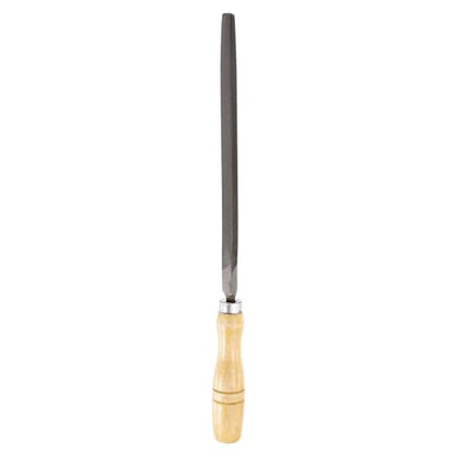 HARFINGTON Triangle Medium Teeth Cut File 8" Double Cut Teeth High Carbon Steel Hand Rasp File Wood Handle for Metal Wood Deburring Removing - size: 8", style: Medium