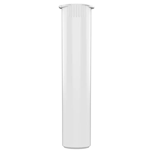 92mm CR Plastic Packaging Pop Top Tubes - Child Resistant Travel Holder Vial Containers - 700 qty (White) - color: White