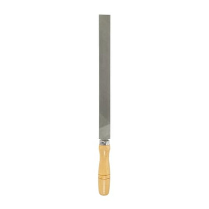 HARFINGTON Flat Coarse Cut File 12" Double Cut Teeth High Carbon Steel Hand Rasp File with Wood Handle for Metal Wood Deburring Removing - size: 12", style: Coarse