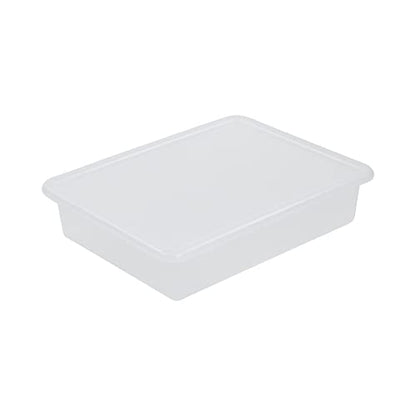 ECR4Kids Letter Size Tray Organizer with Lid, Small, 10-Piece, Clear - color: Clear