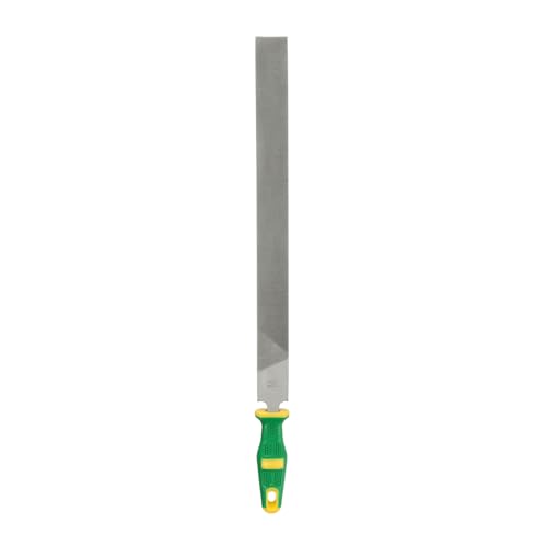 HARFINGTON Flat Medium Cut File 16" Double Cut Teeth High Carbon Steel Hand Rasp File with Plastic Handle for Metal Wood Deburring Removing - size: 16", style: Medium