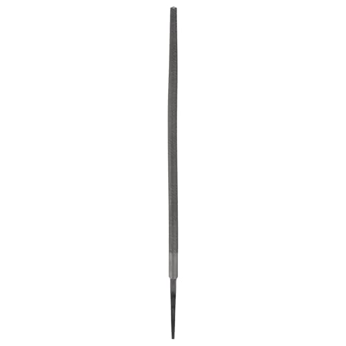 HARFINGTON 10" Round Medium Cut File Double Cut Teeth Medium Metal File High Carbon Steel T12 without Handle for Metal Wood Finishing Roughing, Grey - size: 10", style: Medium Cut