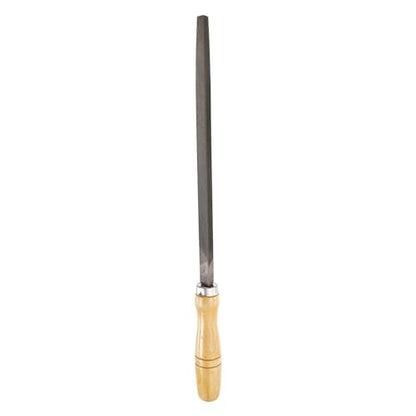 HARFINGTON Triangle Medium Teeth Cut File 10" Double Cut Teeth High Carbon Steel Hand Rasp File Wood Handle for Metal Wood Deburring Removing - size: 10", style: Medium