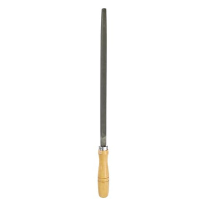 HARFINGTON 12" Square Bastard Cut File Double Cut Teeth Bastard Metal File High Carbon Steel T12 with Wood Handle for Metal Wood Finishing Roughing Shaping, Grey/Yellow