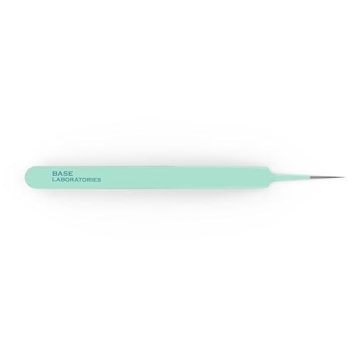 Base Labs Ingrown Hair Tweezers Set – 2 Pack Precision Tweezers for Ingrown Hair Removal, Curved & Pointed Tip Stainless Steel Tweezers with Protective Case for Razor Bumps, Splinters & Facial Hair - size: 2 Count (Pack of 1)