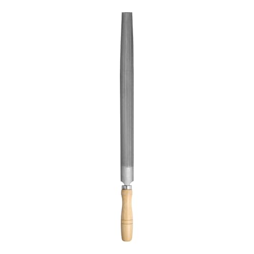 HARFINGTON 12" Half Round Medium Cut File Double Cut Teeth Thin Metal File High Carbon Steel T12 with Wood Handle for Metal Wood Tool Sharpener, Gray - size: 12"