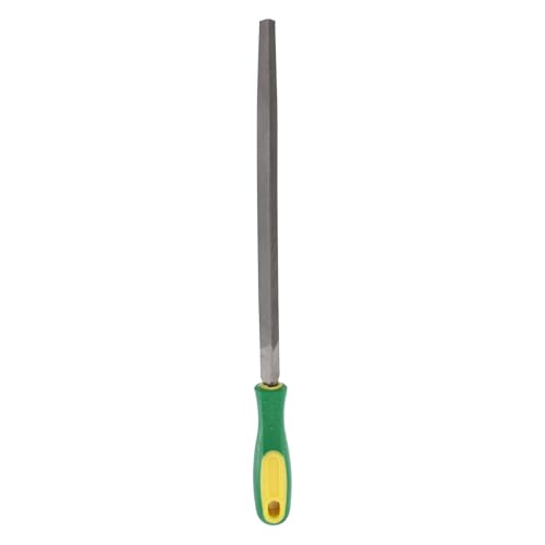 HARFINGTON Triangle Thin Teeth Cut File 10" Double Cut Teeth High Carbon Steel Hand Rasp File Plastic Handle for Metal Wood Deburring Removing - size: 10", style: Thin