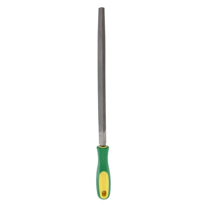HARFINGTON Triangle Thin Teeth Cut File 10" Double Cut Teeth High Carbon Steel Hand Rasp File Plastic Handle for Metal Wood Deburring Removing - size: 10", style: Thin