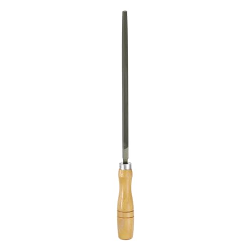 HARFINGTON 8" Square Fine Cut File Double Cut Teeth Fine Metal File High Carbon Steel T12 with Wood Handle for Metal Wood Finishing Roughing Shaping, Grey/Yellow - size: 8", style: Fine Cut
