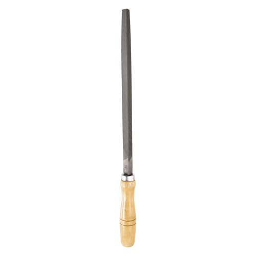 HARFINGTON Triangle Coarse Teeth Cut File 10" Double Cut Teeth High Carbon Steel Hand Rasp File Wood Handle for Metal Wood Deburring Removing - size: 10", style: Coarse