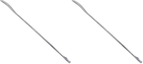 Stainless Steel Double Ended Micro Lab Spatula Sampler Hayman Style (6.5 in. (16.5 cm), Micro Spoon) (Pack of 2) - size: 6.5 in. (16.5 cm) (Pack of 2), style: Micro Spoon