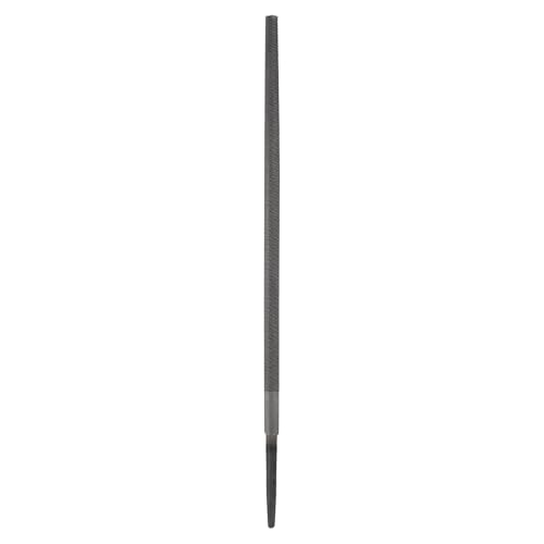 HARFINGTON 8" Round Medium Cut File Double Cut Teeth Medium Metal File High Carbon Steel T12 without Handle for Metal Wood Finishing Roughing, Grey - size: 8", style: Medium Cut
